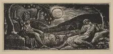 Thenot Under a Fruit Tree, from Thornton's Pastorals of Virgil, 1821. Creator: William Blake