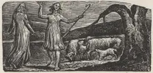 Thenot with Colinet Waving his Arms in Sorrow, 1821. Creator: William Blake