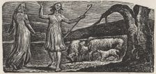 Thenot with Colinet Waving his Arms in Sorrow, 1821. Creator: William Blake