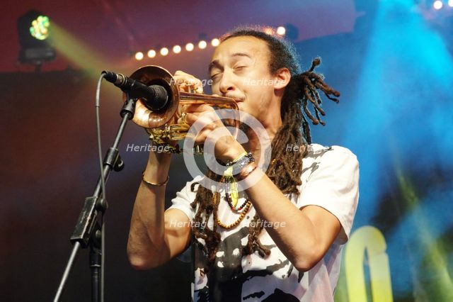Theo Croker, Love Supreme Jazz Festival, Glynde Place, East Sussex, 2015. Artist: Brian O'Connor.