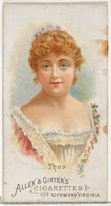 Theo, from World's Beauties, Series 1 (N26) for Allen & Ginter Cigarettes, 1888., 1888. Creator: Allen & Ginter
