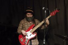 Theo Pascal, Carmen Souza's Silver Messengers, Verdict Jazz Club, Brighton East Sussex, 2019. Creator: Brian O'Connor