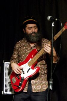 Theo Pascal, Carmen Souza's Silver Messengers, Verdict Jazz Club, Brighton East Sussex, 2019. Creator: Brian O'Connor