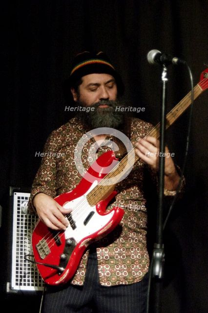 Theo Pascal, Carmen Souza's Silver Messengers, Verdict Jazz Club, Brighton East Sussex, 2019. Creator: Brian O'Connor.