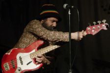 Theo Pascal, Carmen Souza's Silver Messengers, Verdict Jazz Club, Brighton East Sussex, 2019. Creator: Brian O'Connor