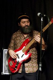 Theo Pascal, Carmen Souza's Silver Messengers, Verdict Jazz Club, Brighton East Sussex, 2019. Creator: Brian O'Connor