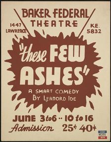These Few Ashes, Denver, 1937. Creator: Unknown