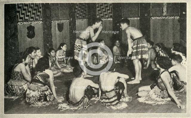 'These Maori children at the Native School, Whakarewarewa, are playing a hand game', c1948. Creator: Unknown.