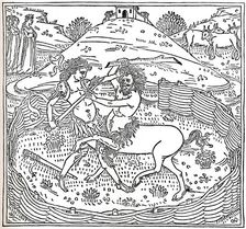 Theseus and the Centaur, Plutarch: Vitae Parallelae, 1491, (1917)