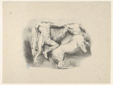 Theseus Conqueror of the Centaur Eurytus, 1825., 1825. Creator: Eugene Delacroix
