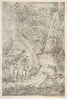 Theseus finding his father's arms, 1645 (published 1648). Creator: Giovanni Benedetto Castiglione