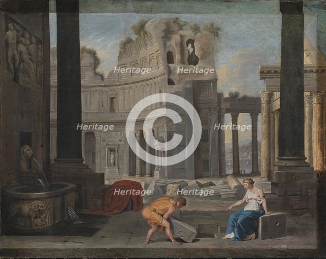 Theseus finding his Father's Sword and Sandals, 1612-1659. Creator: Jean Lemaire.