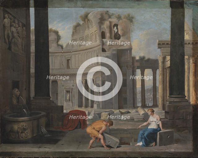 Theseus finding his Father's Sword and Sandals, 1612-1659. Creator: Jean Lemaire.