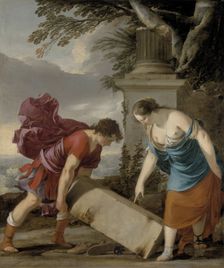Theseus Finding the Sword and the Shoes of his Father, c1636. Creator: La Hyre, Laurent, de (1606-1656)