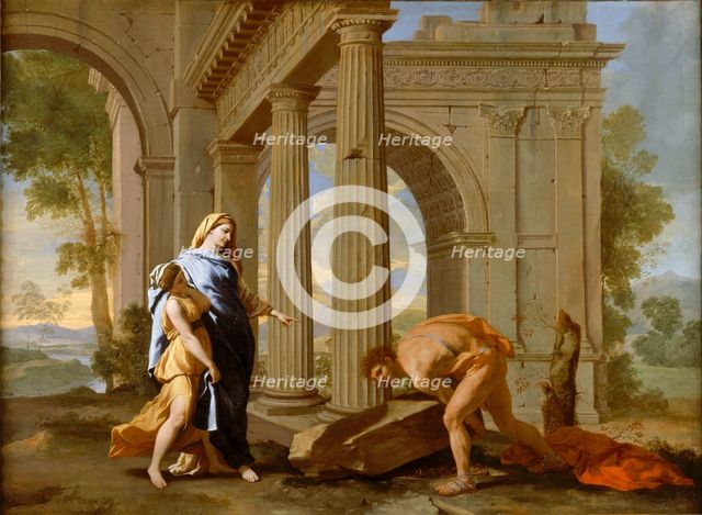 Theseus Finding the Sword and the Shoes of his Father, c1638. Creator: Lemaire, Jean (1598-1659).