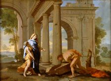 Theseus Finding the Sword and the Shoes of his Father, c1638. Creator: Lemaire, Jean (1598-1659)