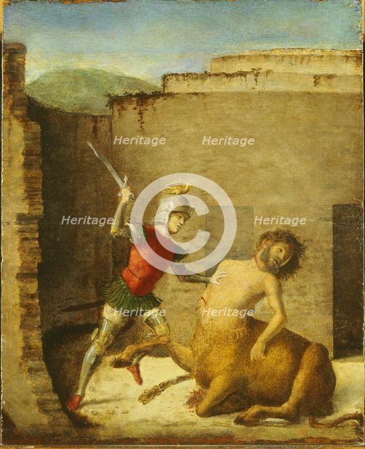 Theseus Slaying Minotaur, 1505. Artist: Cima da Conegliano, Giovanni Battista (ca. 1459-1517)