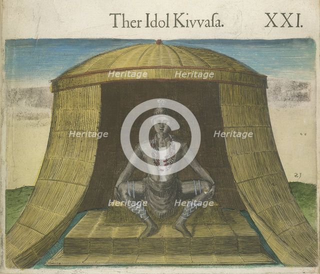 Ther Idol Kivvasa, (Kiwasa) 1618. Creator: Theodor de Bry.