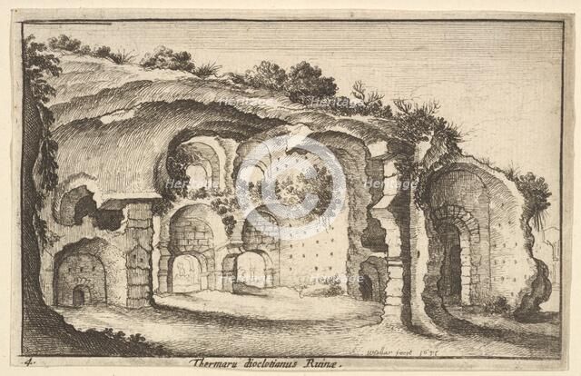 Thermaru diocletiani Ruinae (Baths of Diocletian), 1651. Creator: Wenceslaus Hollar.