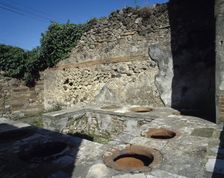 Thermopolium, Via Austali with Vicolo Storto, Pompeii, Italy, 2002. Creator: LTL