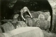 "There Are a Quarter of a Million Gallons of Port in the Port Vaults" - The Vaults at... 1937. Creator: Fox