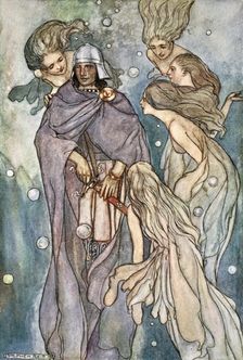 There dwelt the red-haired ocean-nymphs c1910. Creator: Stephen Reid