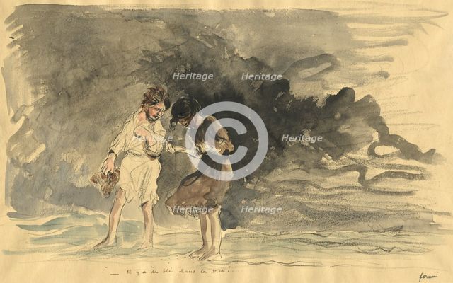 There is corn in the sea!, fourth quarter 1800s or first third 1900s. Creator: Jean Louis Forain (French, 1852-1931).