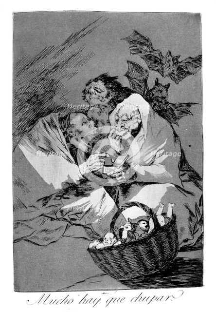 'There is plenty to suck', 1799. Artist: Francisco Goya