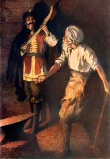 "There is the sword and here is the anvil", 1917. Creator: Unknown