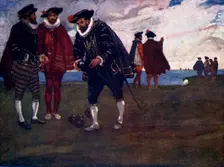There is time to finish the game and beat the Spaniards too, said Drake 1588, (1905). Artist: A S Forrest