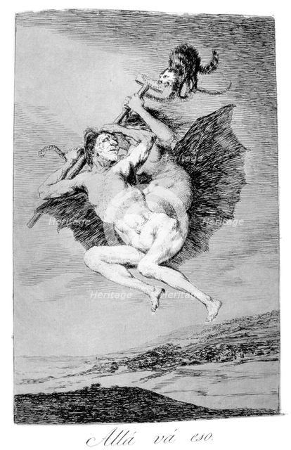 'There it goes', 1799. Artist: Francisco Goya