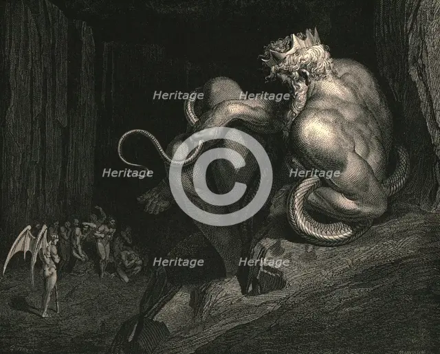 'There Minos stands', c1890. Creator: Gustave Doré.