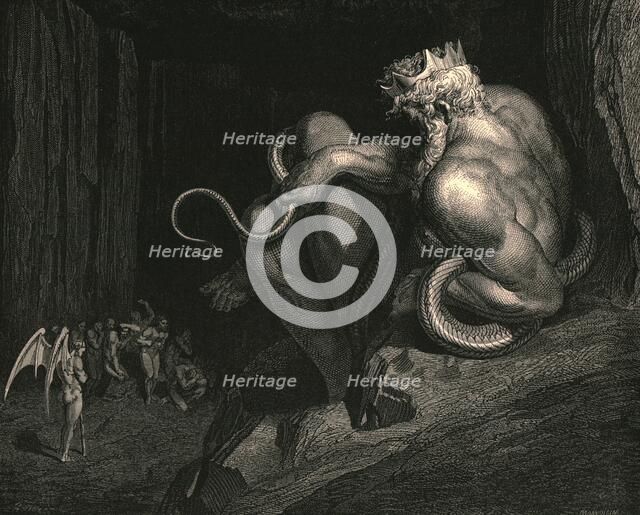 'There Minos stands', c1890. Creator: Gustave Doré.