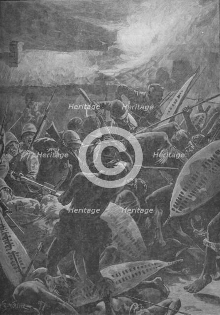 There Was A Hand-To-Hand Struggle, 1902. Artist: WR Wollen.