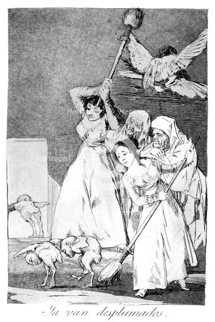 'There they go, plucked', 1799. Artist: Francisco Goya