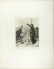 Therefore be Merry, Cassio, plate six from Othello, 1844. Creator: Theodore Chasseriau
