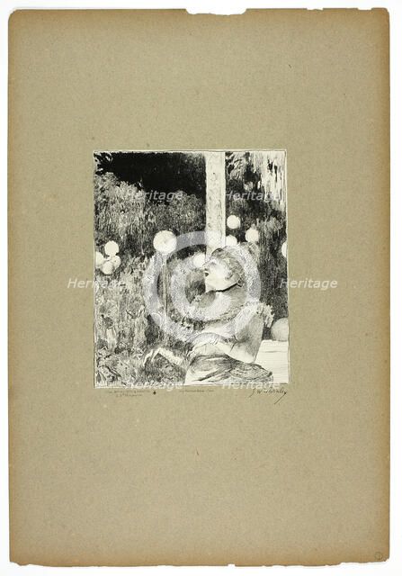 Thérésa Valdon, singing the 'Song of the Dog', 1889–90. Creator: Georges William Thornley.