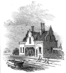 Thetford Station, 1845. Creator: Unknown