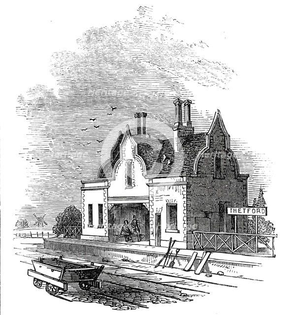 Thetford Station, 1845. Creator: Unknown.