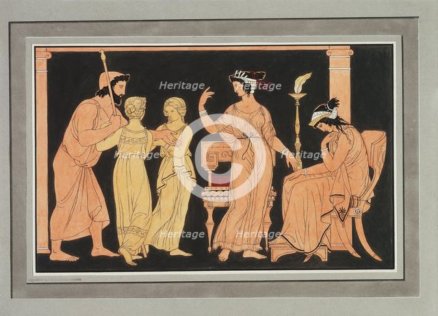 Thetis orders weapons for Achilles from Hephaestus, c1832. Creator: Philipp Veit.