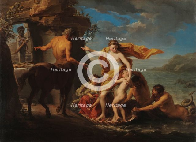 Thetis Gives Achilles in Charge of Chiron, 1759-1760. Creator: Batoni, Pompeo Girolamo (1708-1787).