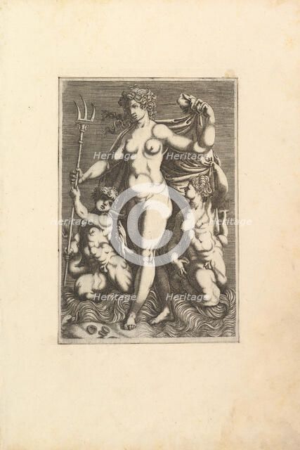 Thetis Standing with Two Tritons. Creator: Unknown.