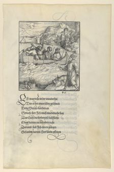 Theuerdanck's Ship Caught in the Ice, from Theuerdanck, 1517. Creator: Hans Schäufelein the Elder