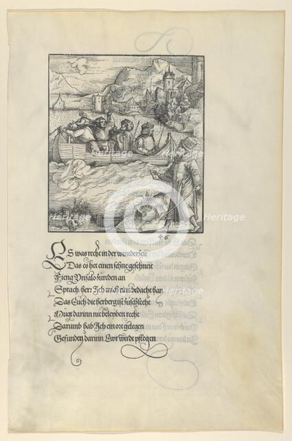 Theuerdanck's Ship Caught in the Ice, from Theuerdanck, 1517. Creator: Hans Schäufelein the Elder.