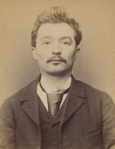 Theuriet. Jean Baptiste. 30 ans, né à Lyon. Gérant-coiffeur. Anarchiste. 2/3/94., 1894. Creator: Alphonse Bertillon