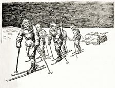 They Were Forced To Drag Their Own Sleigh c1929. Creators: Howard Davie, Harry Payne