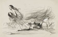 "They Are Burning Everything - They must be about to Retreat", c. 1919. Creator: Jean Louis Forain (French, 1852-1931)