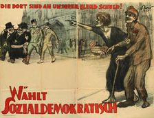 They are to blame for our misery! Vote social democratic, 1920. Creator: Bíró; Mihály (1886-1948)
