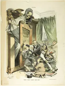 They Can't Keep Him Hid, from Puck, n.d. Creator: Louis Dalrymple