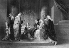They found him in the temple, sitting in the midst of the doctors c1840. Creator: George Presbury